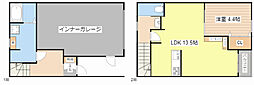 ガレリクラタ 2階1LDKの間取り