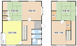 平方町住宅 1階4DKの間取り