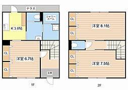 レジデンス小堀 1階3Kの間取り