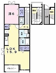 アルドーレ 3階1LDKの間取り