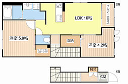 ボンヌール 2階2LDKの間取り