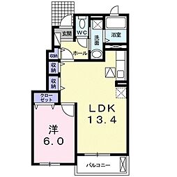 ノイナリッシュb 1LDKの間取図画像