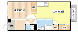 グランピュア 1LDKの間取図画像