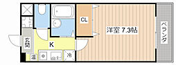 疋田マンション2 1Kの間取図画像