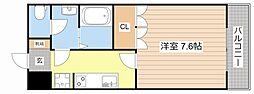 アビエス1 1Kの間取図画像