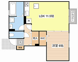 シーザリオB 1LDKの間取図画像