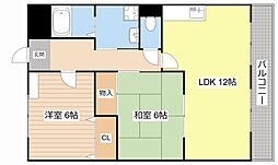 ウイングパレス東陽 2LDKの間取図画像