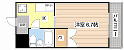 コープセントラ2 1Kの間取図画像
