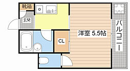 JR東海道・山陽本線 能登川駅 徒歩4分の賃貸マンション 3階1Kの間取り