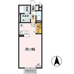 JR北陸本線 米原駅 徒歩12分の賃貸アパート 1階ワンルームの間取り