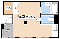 NaSu10 ワンルームの間取図画像