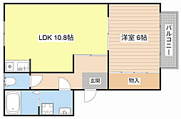 NaSu18 1LDKの間取図画像