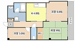 ポレールさかえ 3Kの間取図画像