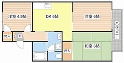 プレステージ壱番館 3DKの間取図画像
