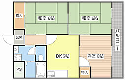 アルテミスビル 3DKの間取図画像