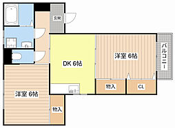 セレナ・コーポ 2DKの間取図画像
