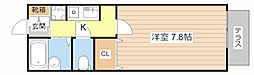 グランドール塚町 1Kの間取図画像