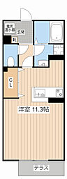 ベアグラス ワンルームの間取図画像