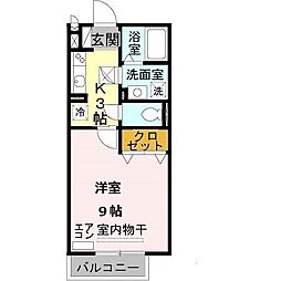 ウィンオカダヤ 1Kの間取図画像