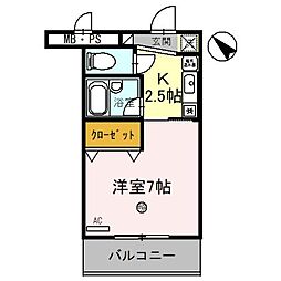 間取図画像 1K