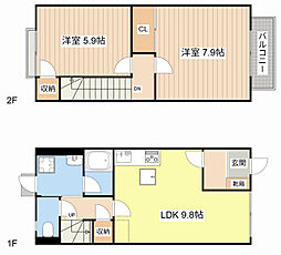 APPLAUSE 1階2LDKの間取り
