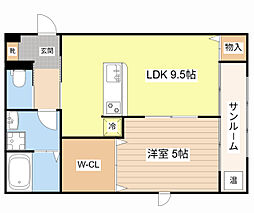 間取図画像 1LDK