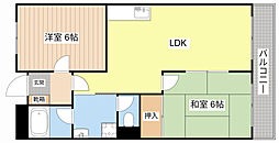 TwinAvenueB棟 2LDKの間取図画像
