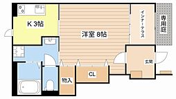 (仮称)守山6丁目新築アパート 1Kの間取図画像
