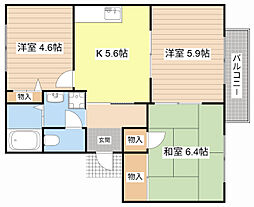 メゾンルナ 3Kの間取図画像