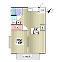 グランモアつばさA棟 201 ｜ 茨城県鹿嶋市大字宮津台（賃貸アパート1LDK・2階・39.70㎡） その2