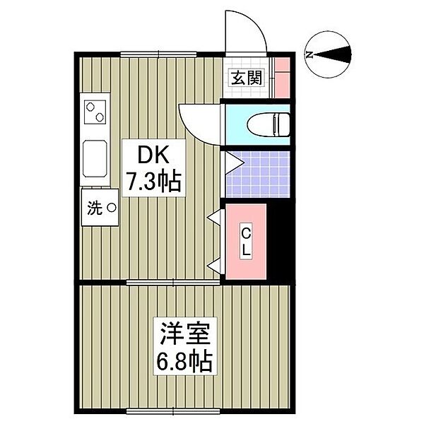 イワモトビル　ホワイトコーポラス 105｜埼玉県川口市芝東町(賃貸マンション1DK・1階・30.00㎡)の写真 その2