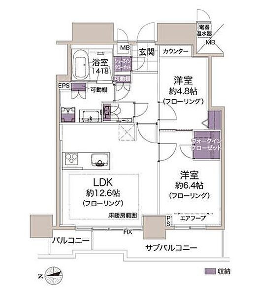 間取りを拡大表示