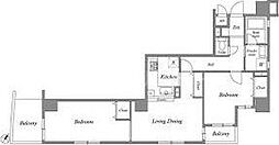 オーパスホームズ白山 5階2LDKの間取り