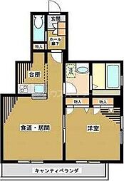 ファレオ千石 3階1LDKの間取り