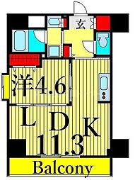 コンフォリア町屋 4階1LDKの間取り