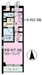 ヴィルヌーブ　蔵前 3階1Kの間取り