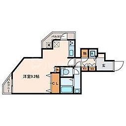 Crest本郷 11階ワンルームの間取り