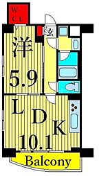 CONTRAIL 5階1LDKの間取り