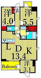アヴァンカーサ町屋 13階3LDKの間取り