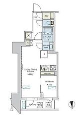 Brillia ist 浅草 7階1LDKの間取り