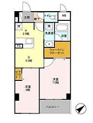 フォレンツタワー文京千石 2DKの間取図画像