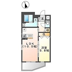 仮)湯島3丁目店舗マンション新築工事 1LDKの間取図画像