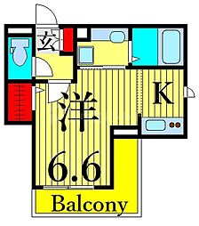 グラナーデ南千住 1Kの間取図画像