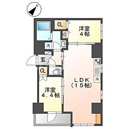 ザ・パーク本駒込 2LDKの間取図画像