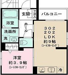 Futaba Next 3階1LDKの間取り