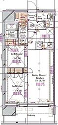 ブランシエスタ浅草蔵前 2LDKの間取図画像