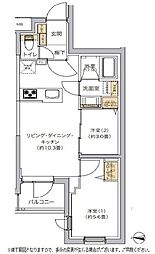 リビオメゾン湯島 2LDKの間取図画像