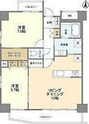 プライムアーバン西日暮里 2LDKの間取図画像