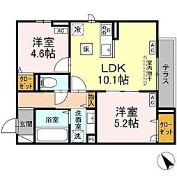 Maison Cocoru 2LDKの間取図画像