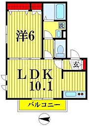 イー・コースト東向島 1LDKの間取図画像